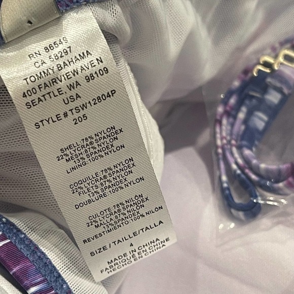 Tommy Bahama Women's Mirage Bandeau Tie Dye One-Piece Swimsuit Size 4 NWOT - Picture 8 of 9